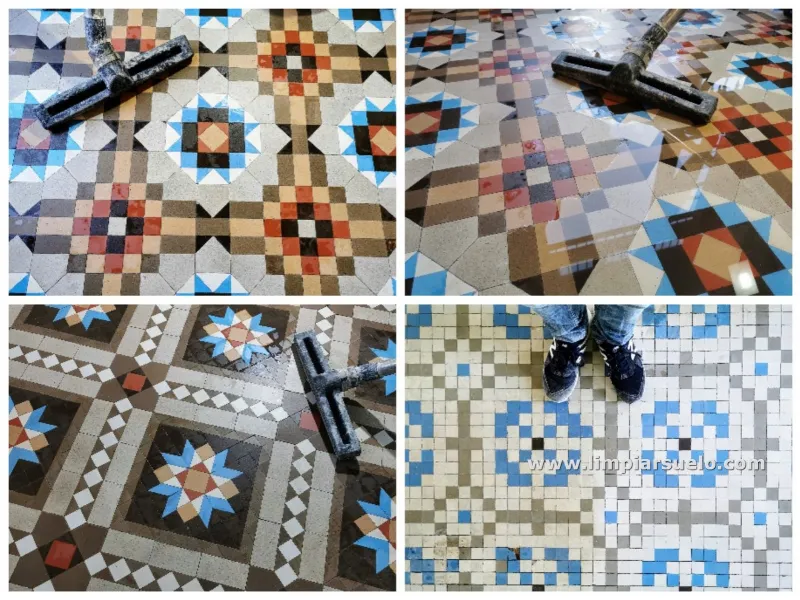 Limpiar suelo de mosaico en Barcelona Limpiarsuelo.com